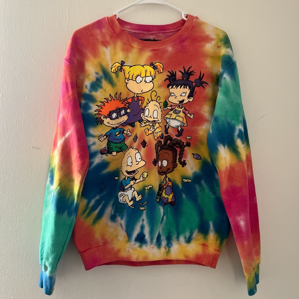 Rugrats multi-coloured tie-dye sweatshirt.